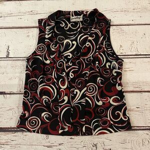 Vintage‎ Privilege Paris Size Large Women's Top Blouse  Made In USA Swirls Rare!